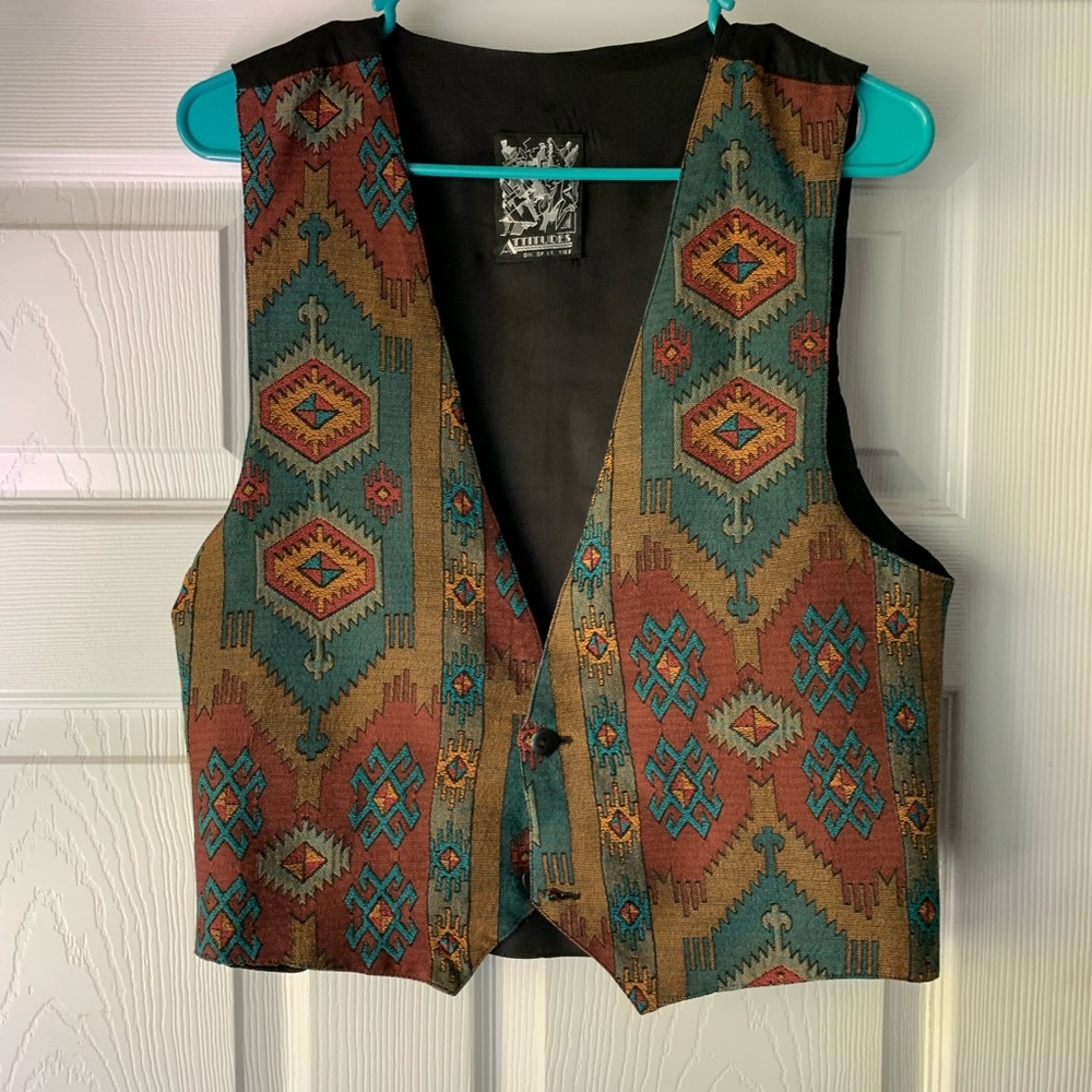 multi color vintage vest